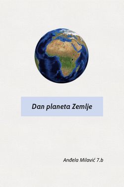 Dan planeta Zemlje