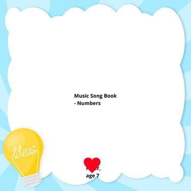 Music Song Book - Numbers