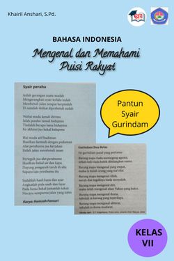 E-Modul Mengenal dan Memahami Puisi Rakyat