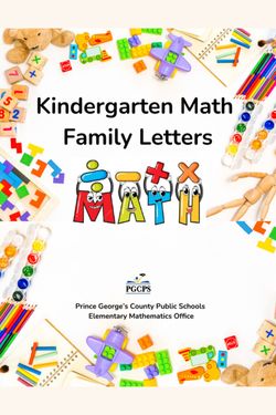 Book Creator | Kindergarten Math Family Letters